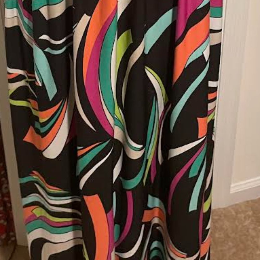 Plus Size Maxi Dress.....Black Multi Color